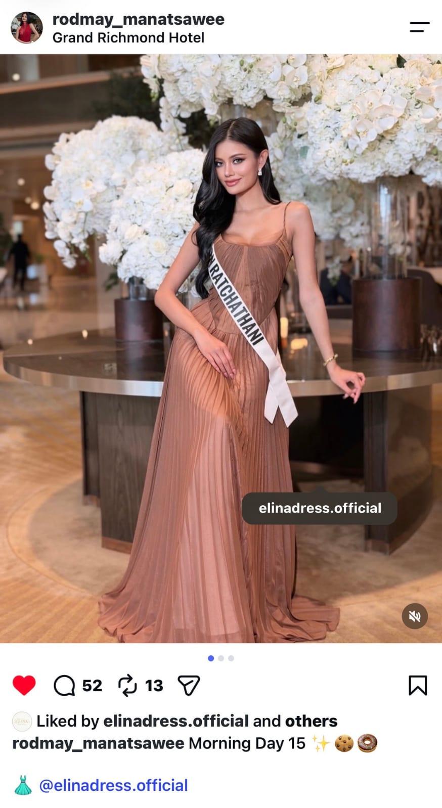 โพสต์ Instagram จาก @rodmay_manatsawee ที่แท็ก ELINA Dress Rental