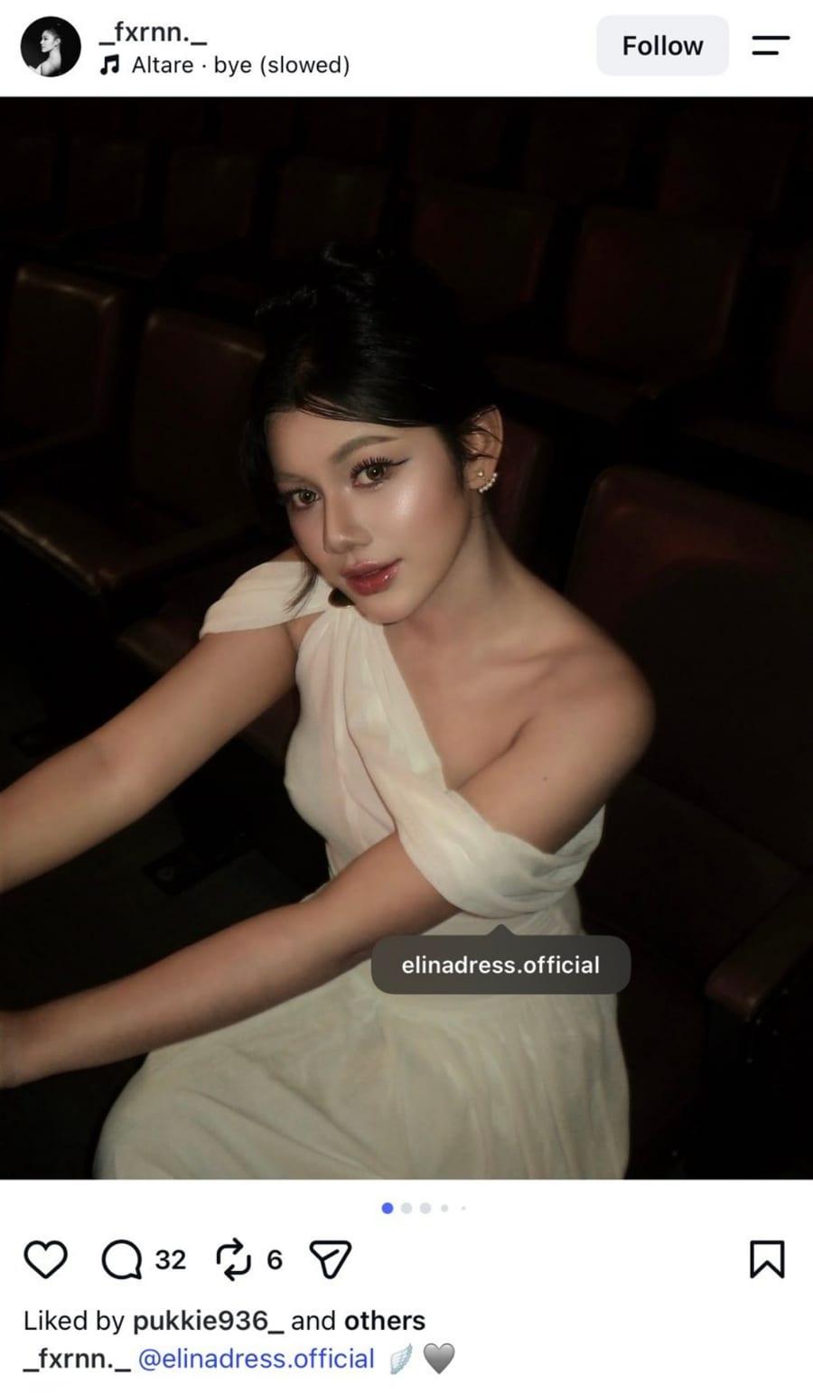 โพสต์ Instagram จาก @_fxrnn._ ที่แท็ก ELINA Dress Rental